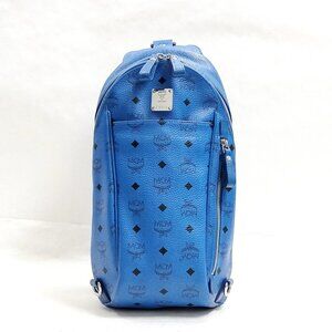 MCM BackPack Bag Blue PVC 420-072325